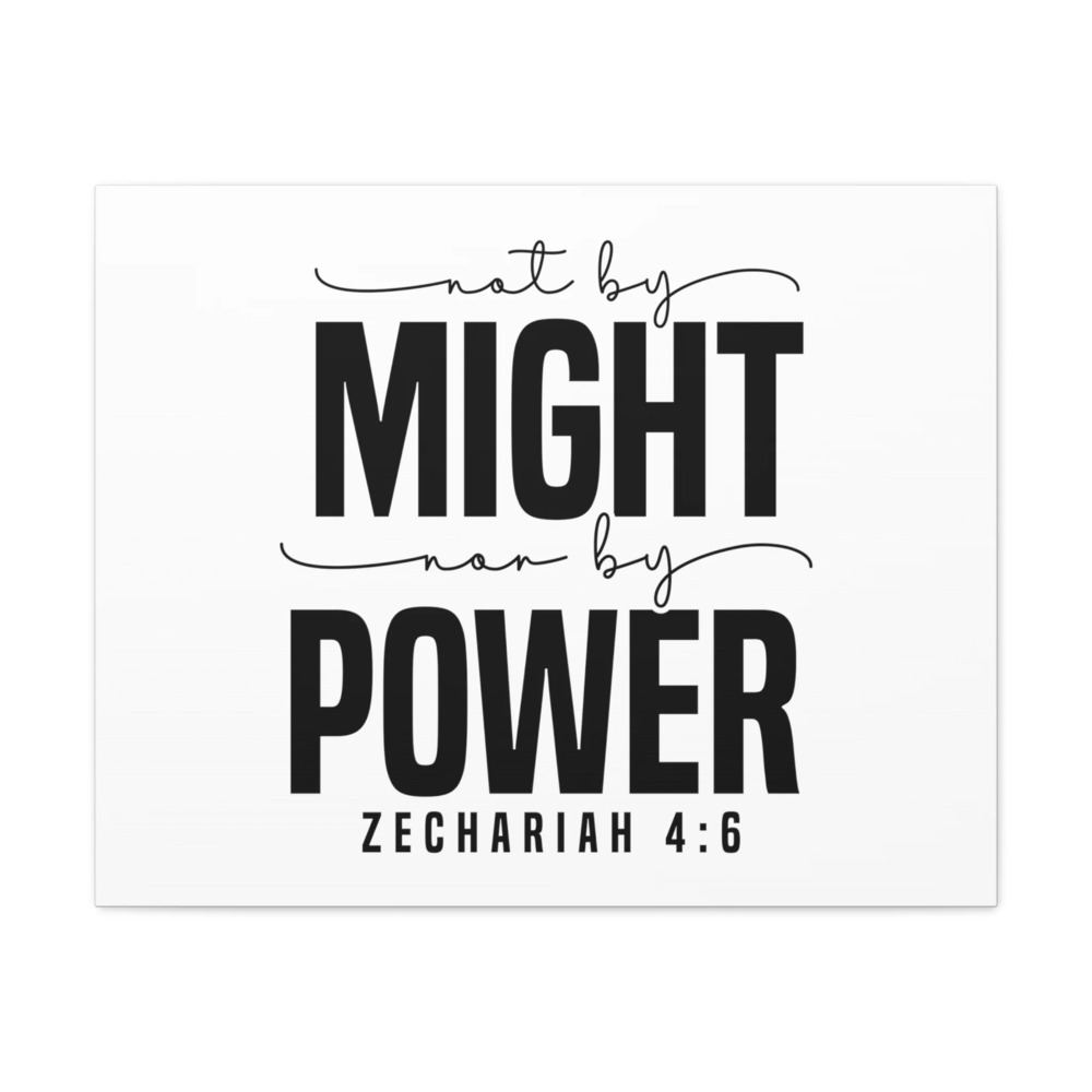 Scripture Walls Zechariah 4:6 Not By Might Bible Verse Canvas Christian Wall